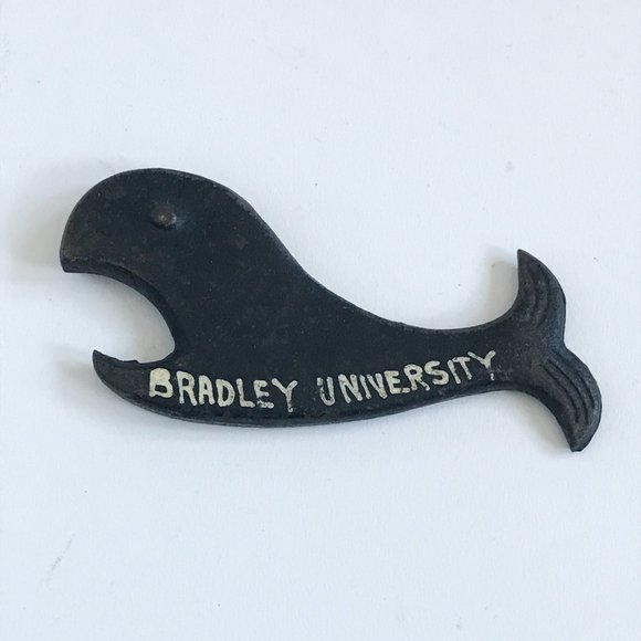 Vintage Mid-Century Modern Cast Iron Whale Pocket Bottle Opener - Picture 2 of 5